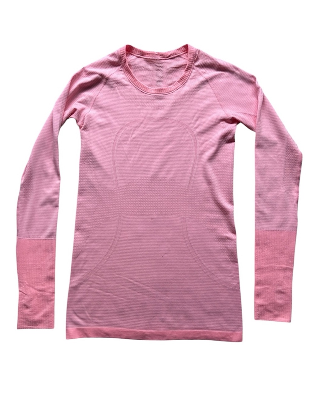 Lululemon Women's Pink Swiftly Tech Long Sleeve Tee Top Hip Length Size 6